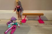 Barbie gymnast set plus doll