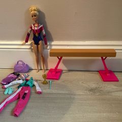 Barbie gymnast set plus doll