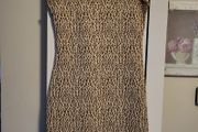 Cream/gold/black sleeveless dress with silver sparkle
