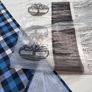 Timberland Blue Check Cotton Scarf - 27.5 cm by 200 cm ( including fringe) Image 6