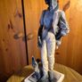 Vintage Sculpture of an Elegant Lady with a Dog Image 9