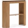 Licia console table with 1 drawer in natural colour Image 2