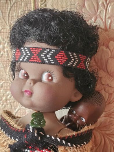 Vintage Maori Doll, Original Box New Zealand Souvenir 1960s 1970s