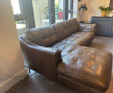 leather  chaise sofa
