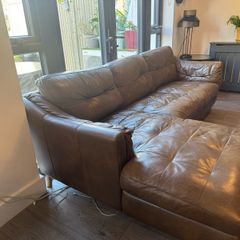 leather  chaise sofa