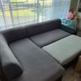 Grey corner sofa bed Image 2
