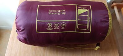 Sleeping bag, size 190-75, weight 1.35 kg, autumn, spring.