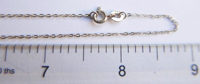 Vintage Sterling Silver 925 Half Moon and Star Necklace Pendant length 18" - 2,7g