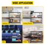 BRAND NEW 3-Tier Bar Wine Rack Serving Cart on Wheels Commercial Kitchen Food Truck Serving Buffet Sideboard Rack Glass Holder Home Image 8