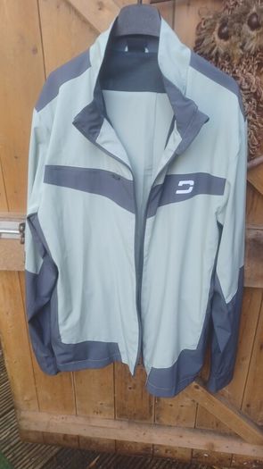 Druids sage colour golf jacket and trousers