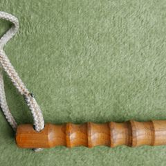 Vintage Garda wooden Baton with turned handle and strap