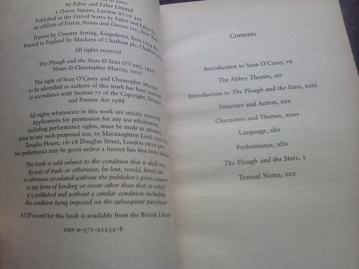 The Plough & The Stars (postage included)