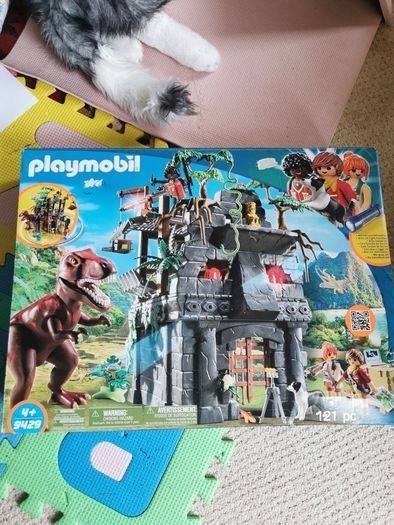 PLAYMOBIL Dinos 9429 Hidden Temple with T-Rex, For Children Ages 4+