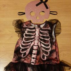 Pink Skeleton incudes mask age 3- 4 years