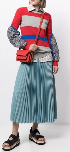 Enfold colour-block jumper