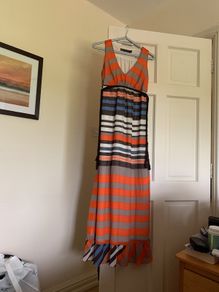 Dress Maxi multi strip size 12 by Rant & Rave
