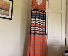 Dress Maxi multi strip size 12 by Rant & Rave