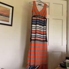 Dress Maxi multi strip size 12 by Rant & Rave