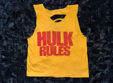 WWF Immortal Hulk Hogan HULK RULES Vest Official & Original 1988 Titan Sports Wrestling WWE