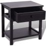 Bedside Cabinets 2 pcs Wood Black Image 4