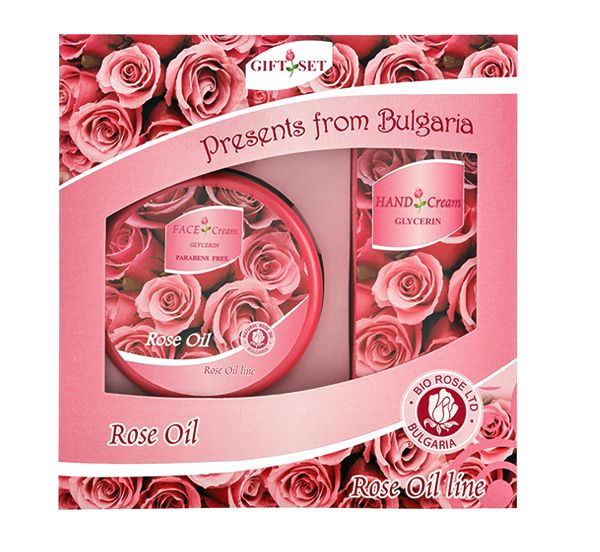 Rose Oil Face Cream and Hand Cream Gift Set