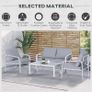 4pcs Garden Sofa Set Aluminum Frame Image 3