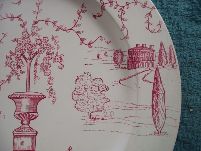 2 X Wedgwood Hand Painted Wooden Chargers - 13" Dia. - Factory Prototypes