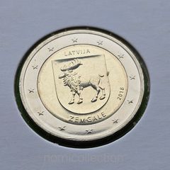 Latvia 2018 year - ZEMGALE - Uncirculated 2 Euro coin.