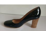 Xaira Black Patent Leather Court Shoes EU34 UK1 Block Heel Made in Spain BNIB  CAN POST