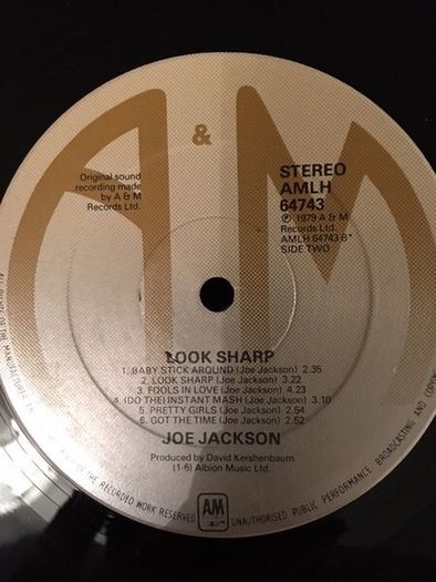 Joe Jackson   Look Sharp Irish pressing