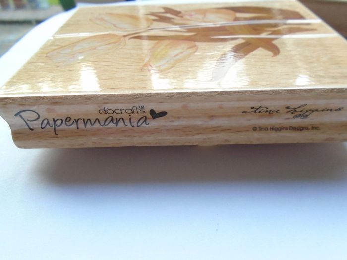 Craft supplies, Papermania rubber stamp,Tulip,  Card,Stampingd making
