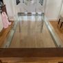 Wood and glass dining table Image 2