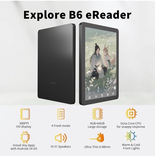 Bigme B6 Colour eReader Android 14 64gb