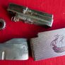 Vintage SILVER MATCH Pocket Gas Lighter Image 2