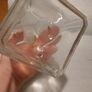 Art deco glass whiskey decanter with lid,,buyer collects or pays postage thank you, good patina condition,,sold as is, see pictures for condition,, Image 4