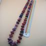 Vintage Venetian African Style Flower Shape Glass & Chevron Glass Beads Necklace 26 inches Image 6