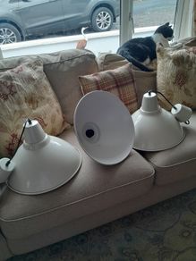 3 industrial style lights