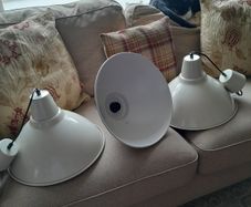 3 industrial style lights