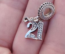 Pandora "21st Celebration" Dangle Charm.