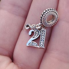 Pandora "21st Celebration" Dangle Charm.