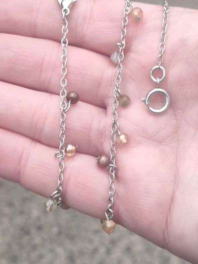 Vintage Sterling Silver necklace with Semi-Precious stones