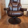 Recliner chair and footstool Image 2