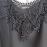 Black Short Sleeve Top with Lace Image 2