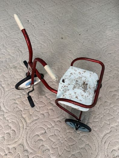Vintage Raleigh Child's Tricycle, 1960s/70s, Red with Box Seat