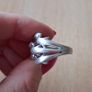 Silver dolphin ring size U Image 10