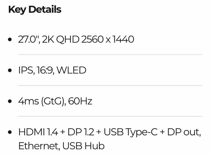 Lenovo ThinkVision 27 inch QHD USB-C Docking Monitor