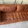 EZ LIVING SCOTT Cigar 3 seater sofa soft Italian leather charme Image 3