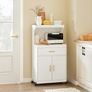 Kitchen Cabinet portable trolley white on wheels  Kitchen Storage Cabinet, Image 5