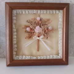 Vintage Handmade Floral Shadowbox