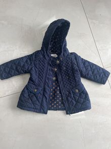 Next navy quilted jacket 9-12 months